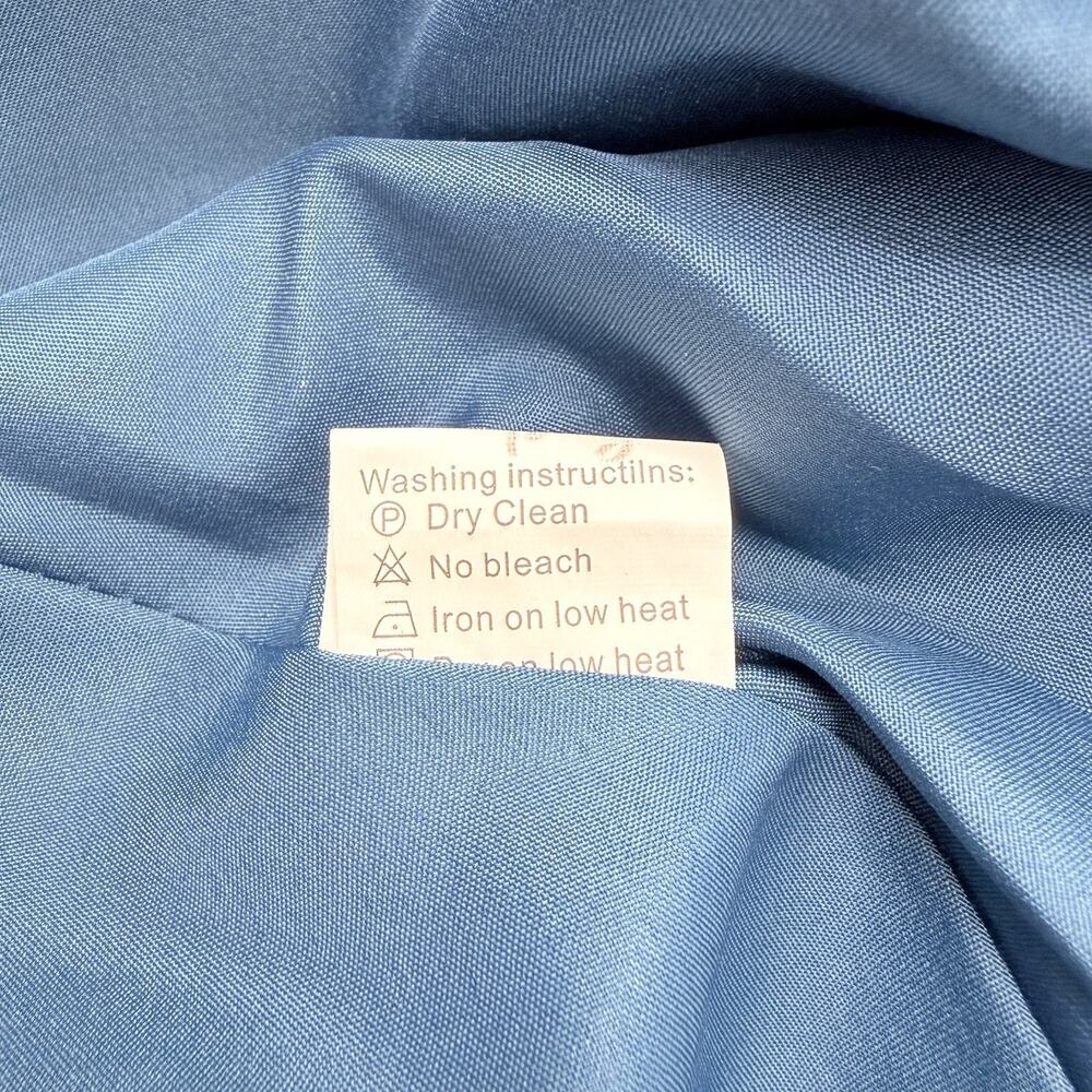 Blue Satin One Shoulder Maxi Gown Open Back Cutout Formal 8 Elegant Bridesmaid - Picture 8 of 8